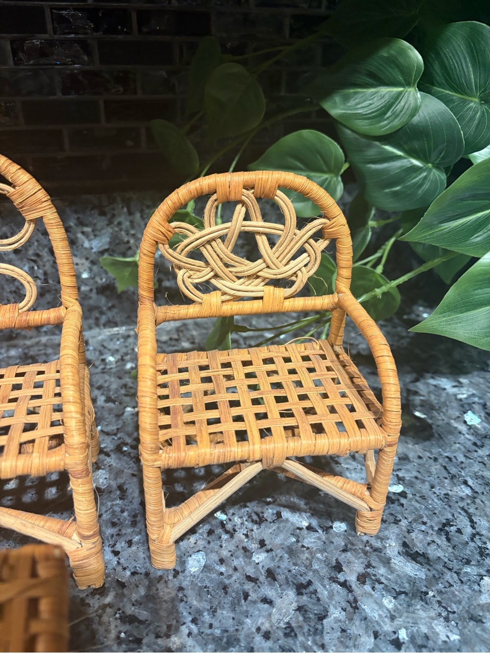 Miniature Doll Furniture Wicker Rattan Outdoor Patio Summer - Picture 7 of 14